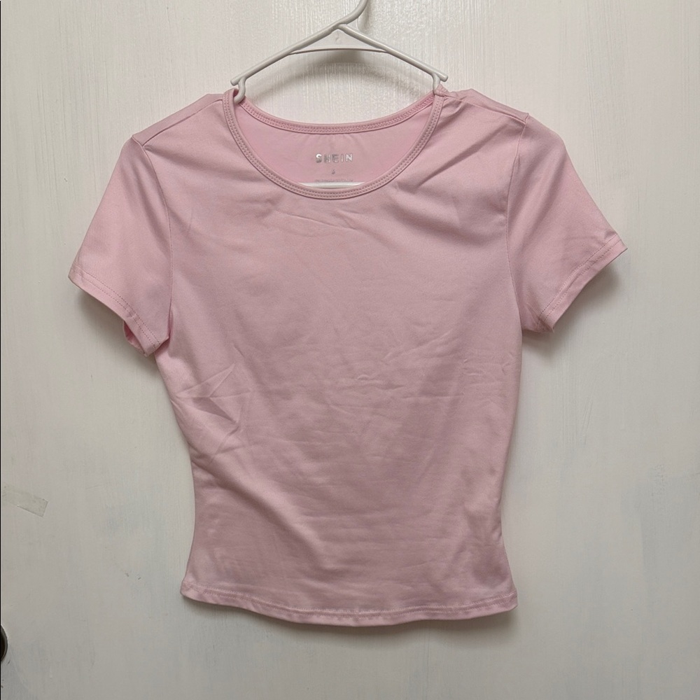 SHEIN Pink Short Sleeve Top